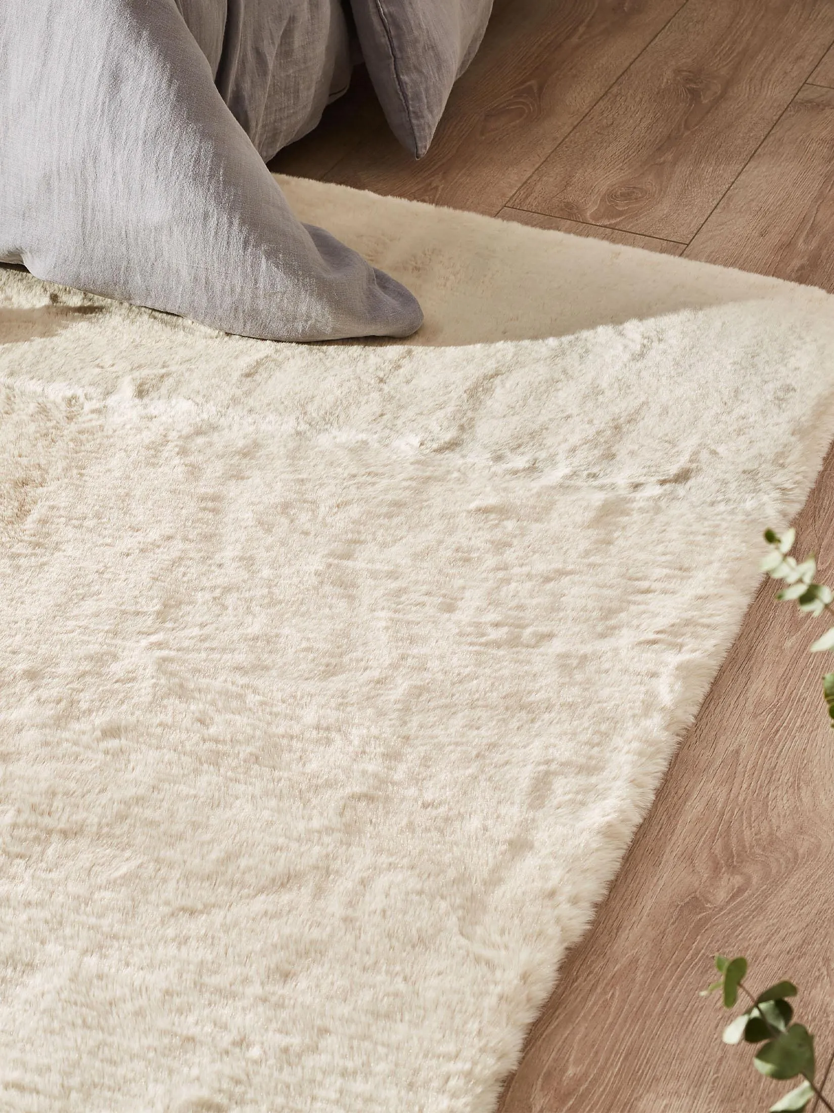 Ranua Kunstfell-Teppich, Creme