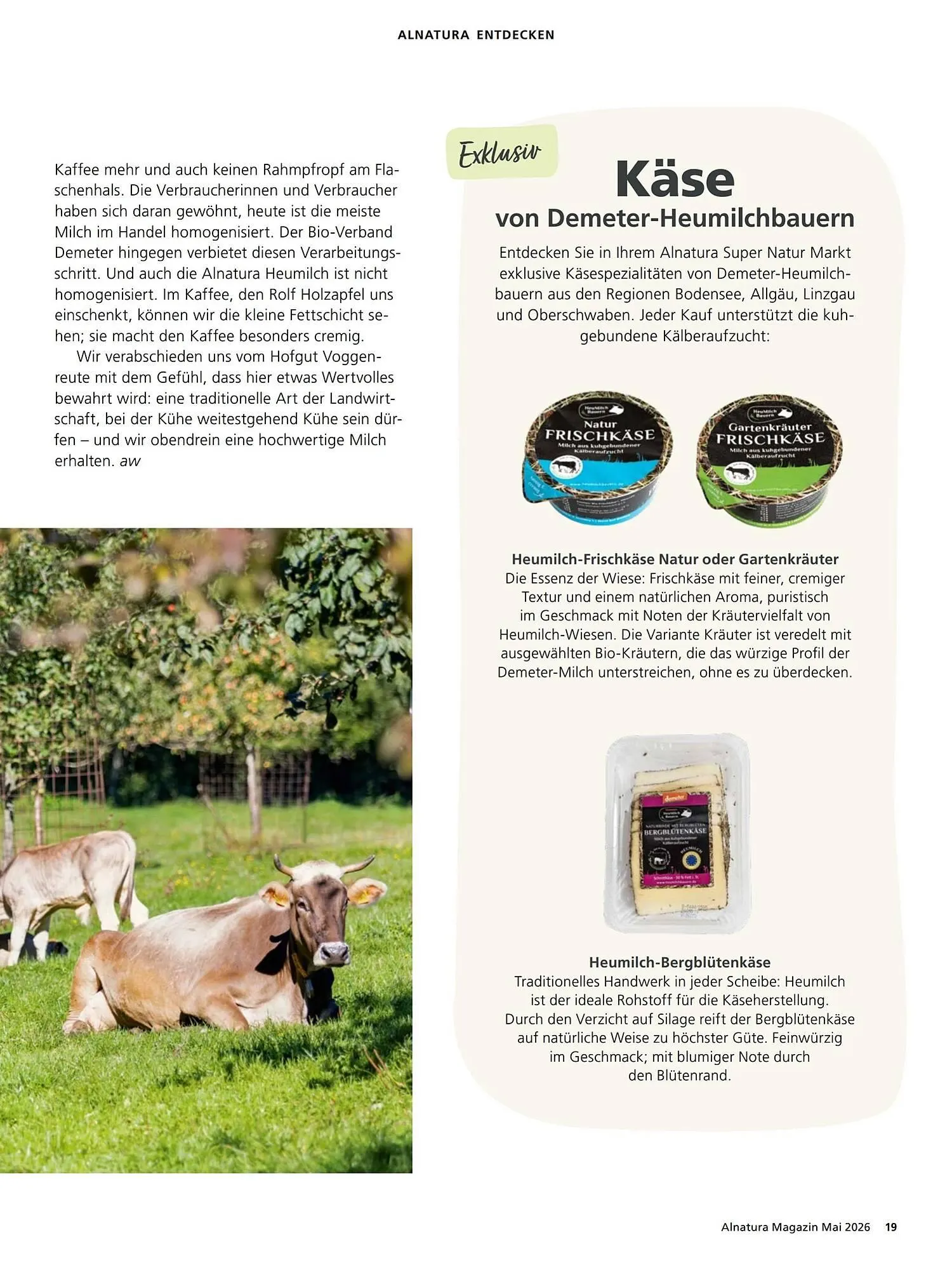 Alnatura Magazin von 1. Mai bis 1. Juni 2026 - Prospekt seite 19