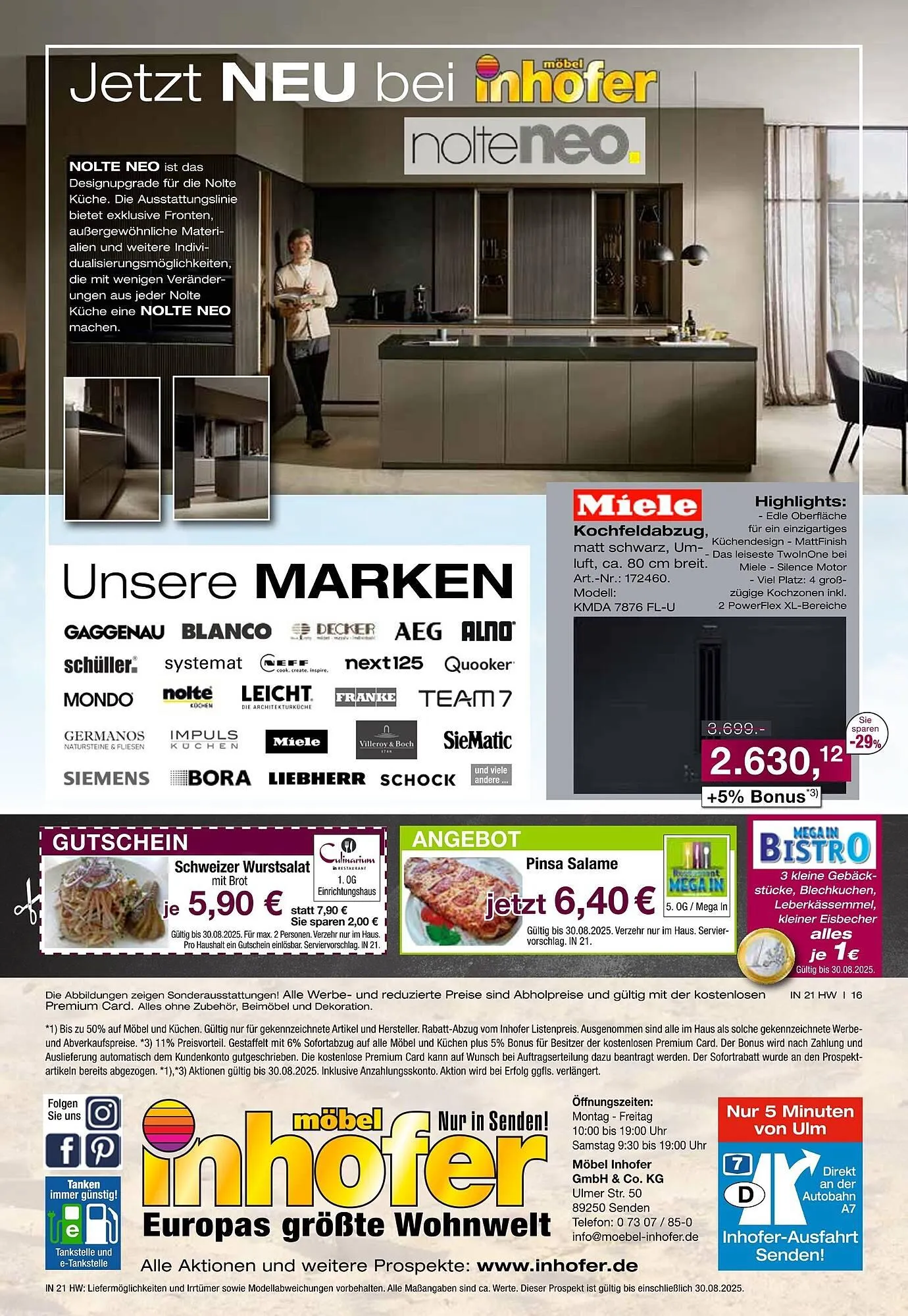 Möbel Inhofer Prospekt von 13. August bis 30. August 2025 - Prospekt seite 16