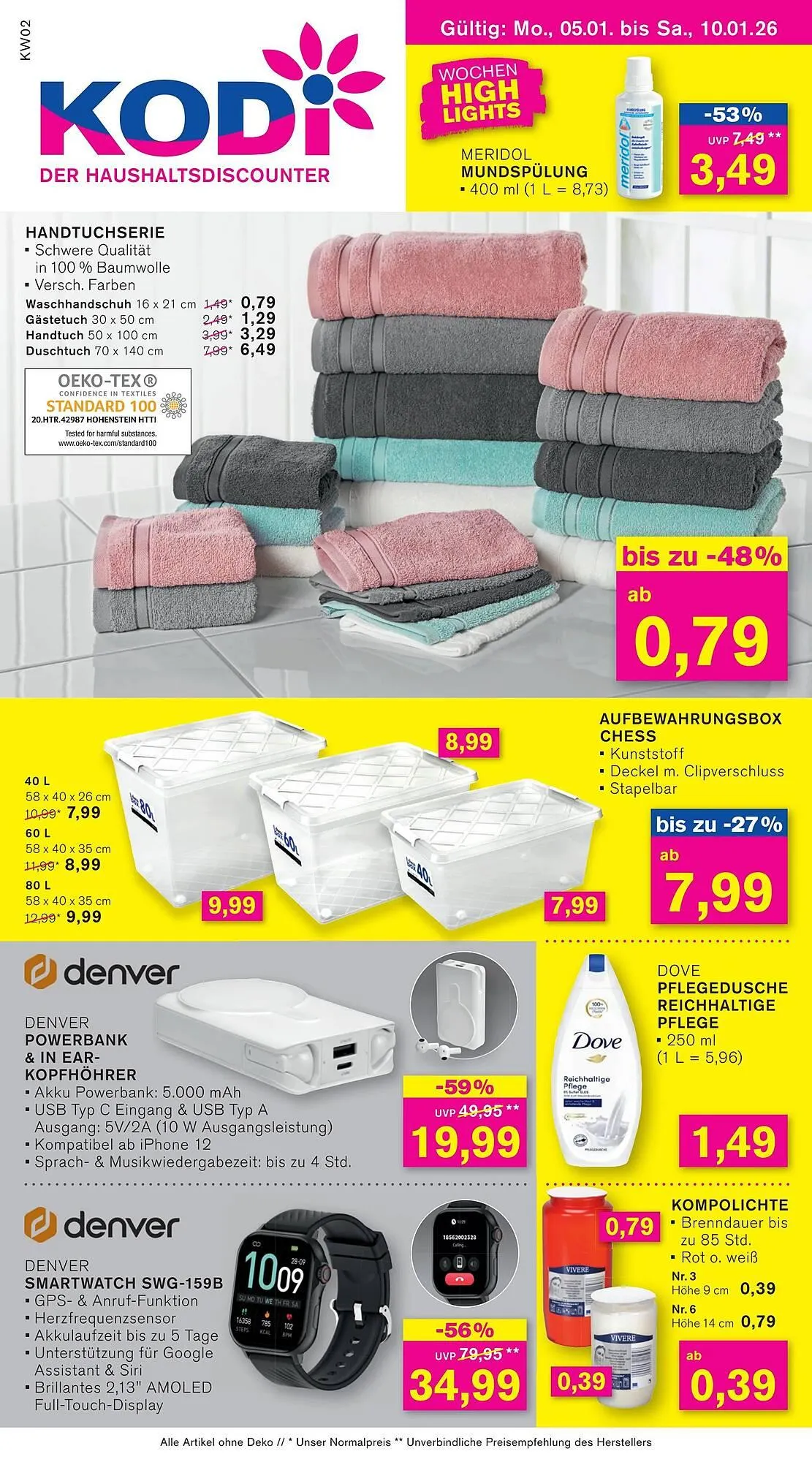 KODi Prospekt von 5. Januar bis 10. Januar 2026 - Prospekt seite 1