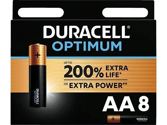 DURACELL 137684 AA Batterie, Alkaline, 1.5 Volt 8 Stück