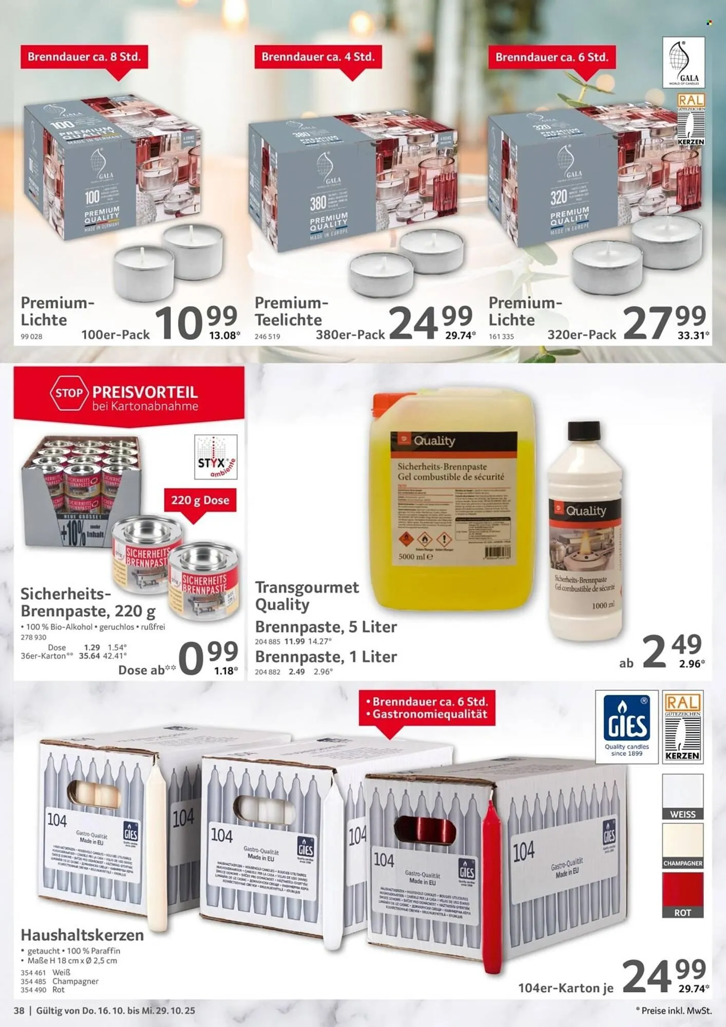 Selgros Prospekt von 16. Oktober bis 29. Oktober 2025 - Prospekt seite 38