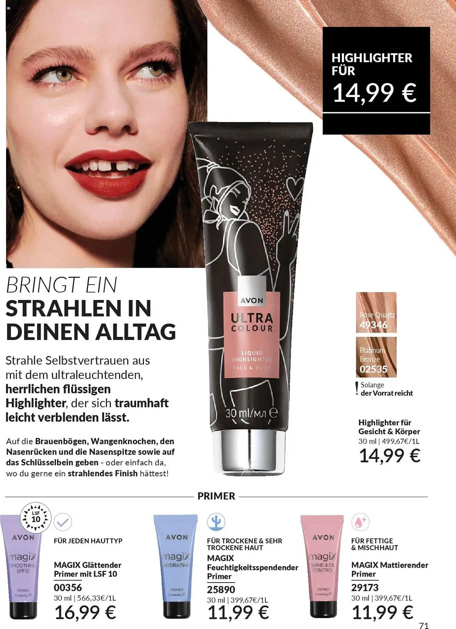 Avon Prospekt von 1. Oktober bis 31. Oktober 2025 - Prospekt seite 73