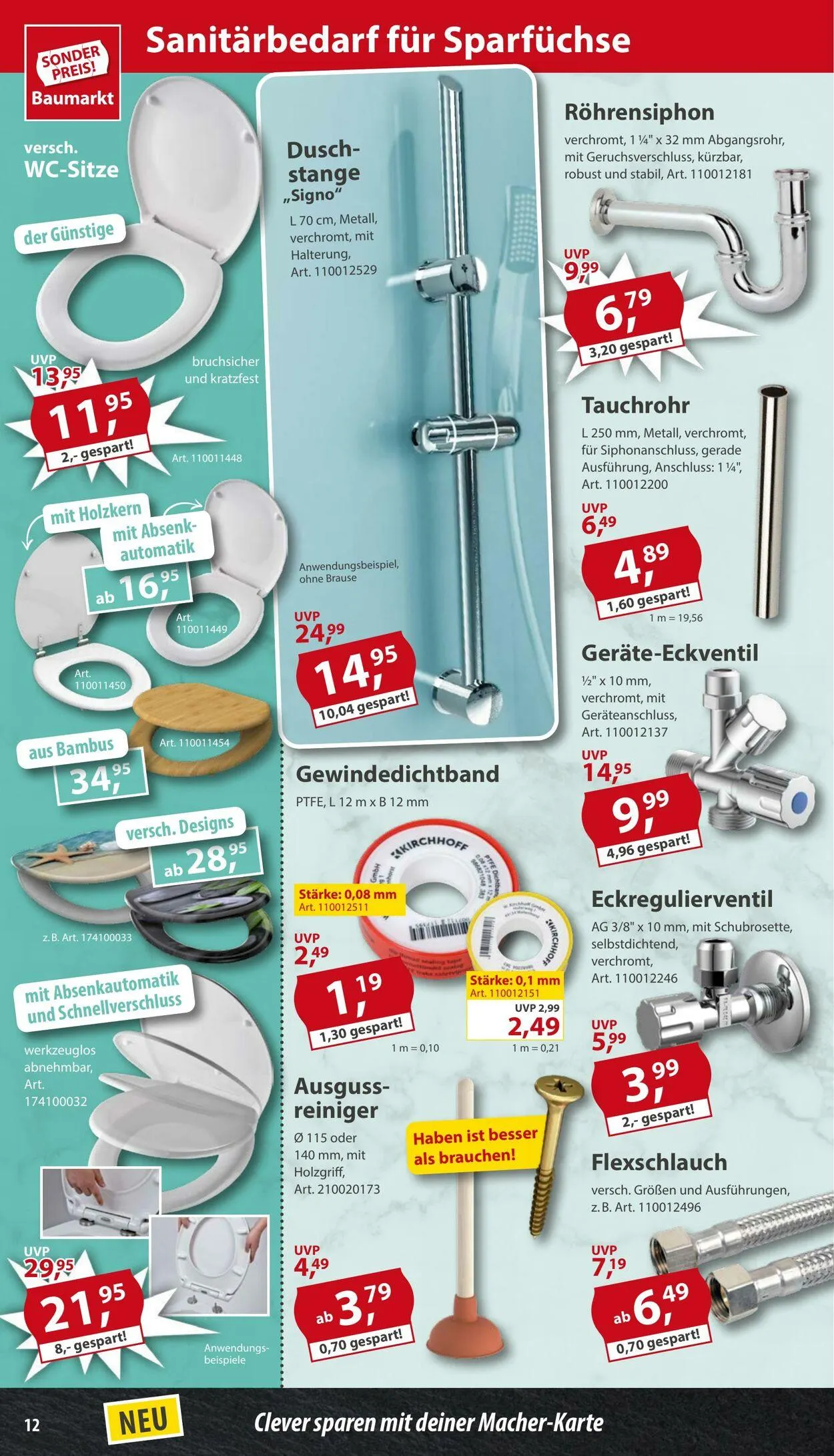 Sonderpreis Baumarkt Aktueller Prospekt von 19. Juli bis 2. August 2025 - Prospekt seite 12