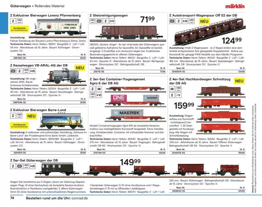 Modellbahn Katalog von 29. Oktober bis 31. Dezember 2025 - Prospekt seite 76