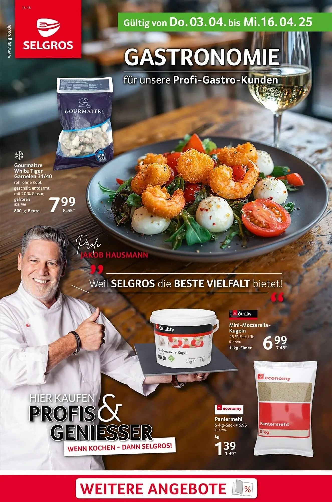 Selgros Prospekt von 3. April bis 16. April 2025 - Prospekt seite 1