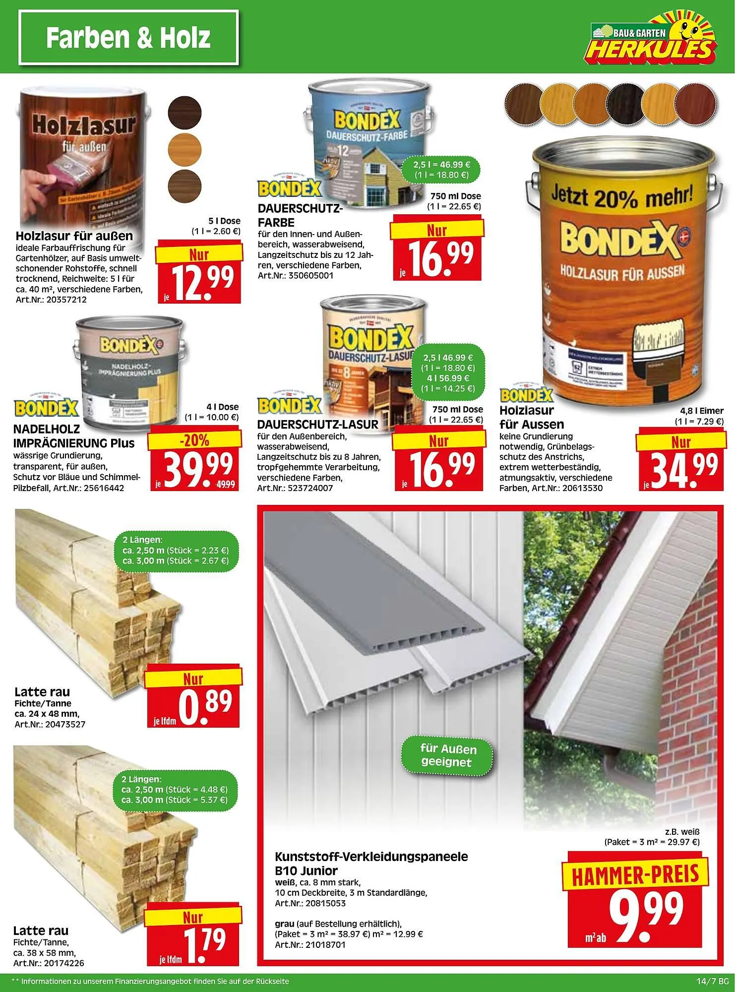 Herkules Baumarkt Prospekt von 31. März bis 5. April 2025 - Prospekt seite 7