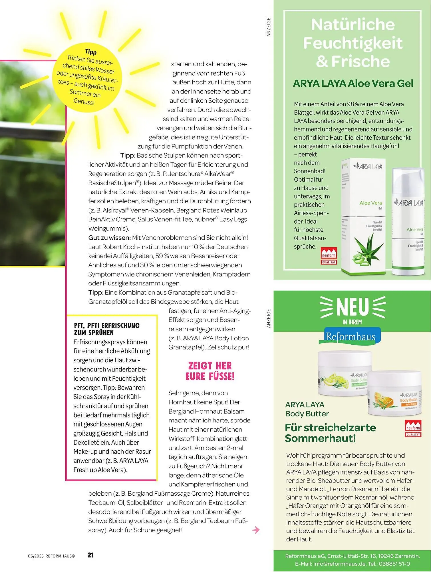 Reformhaus Prospekt von 1. Juni bis 30. Juni 2025 - Prospekt seite 21