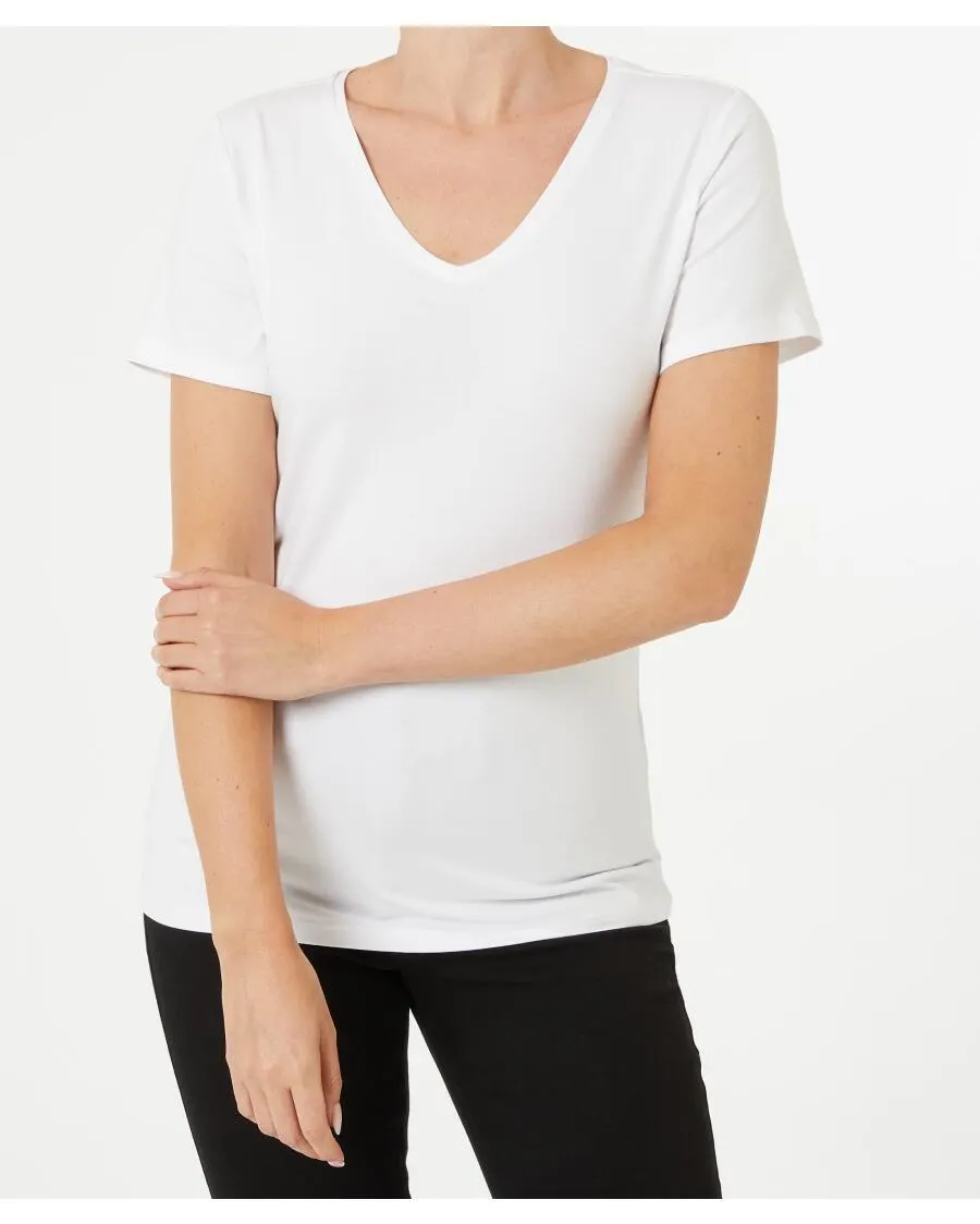 T-Shirt mit Stretch Janina, V-Ausschnitt