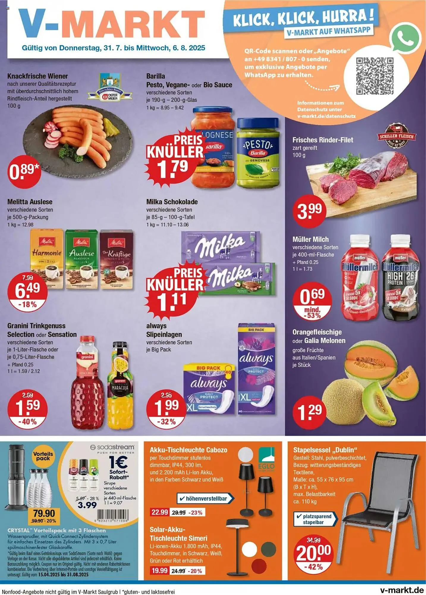 V Markt Prospekt von 31. Juli bis 6. August 2025 - Prospekt seite 1