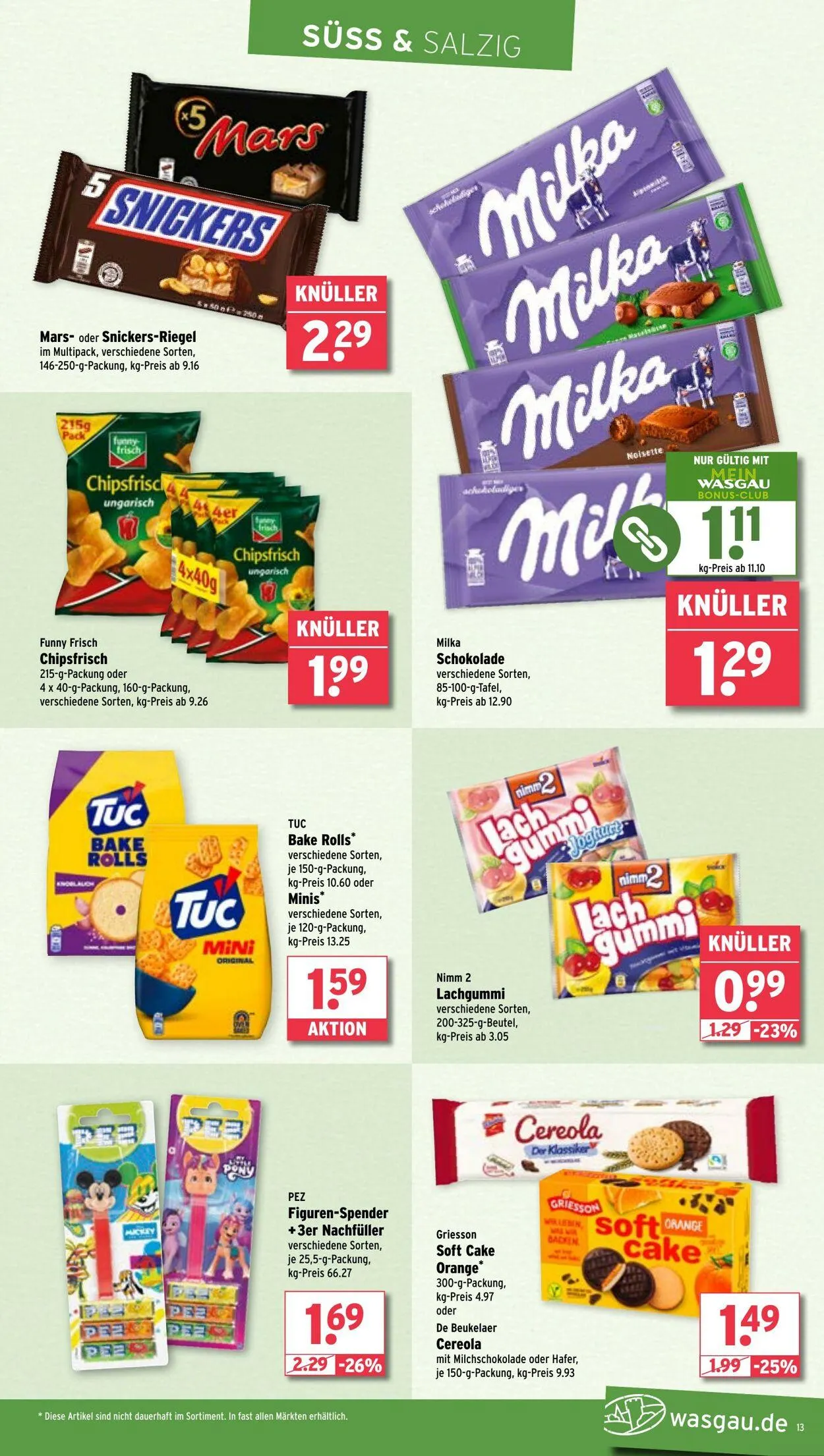 Wasgau von 16. Juni bis 21. Juni 2025 - Prospekt seite 13