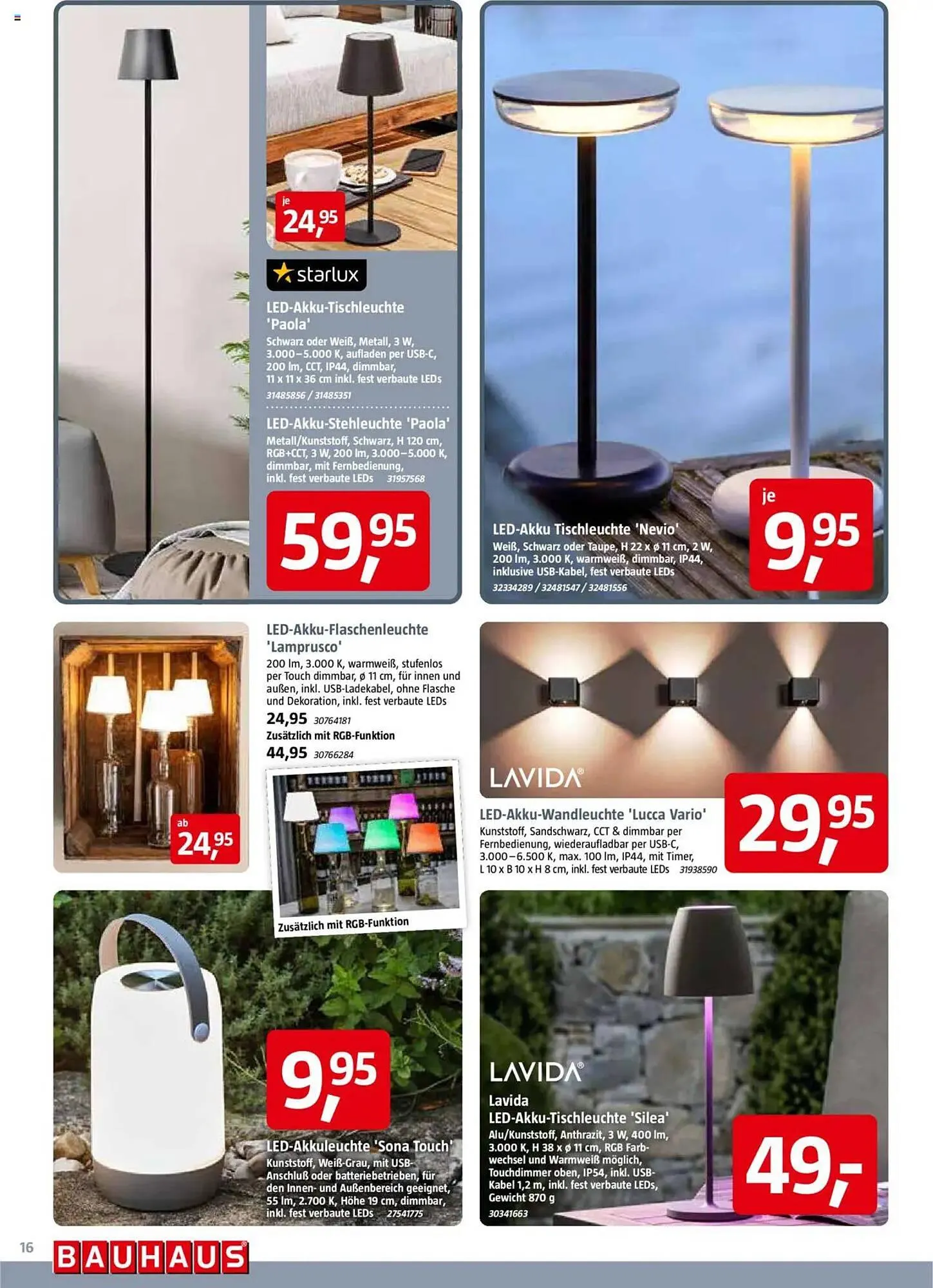 Bauhaus Prospekt von 29. März bis 3. Mai 2025 - Prospekt seite 16