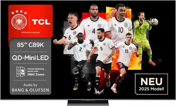 TCL 85C89K 215 cm (85") QD-Mini LED TV brushed metal