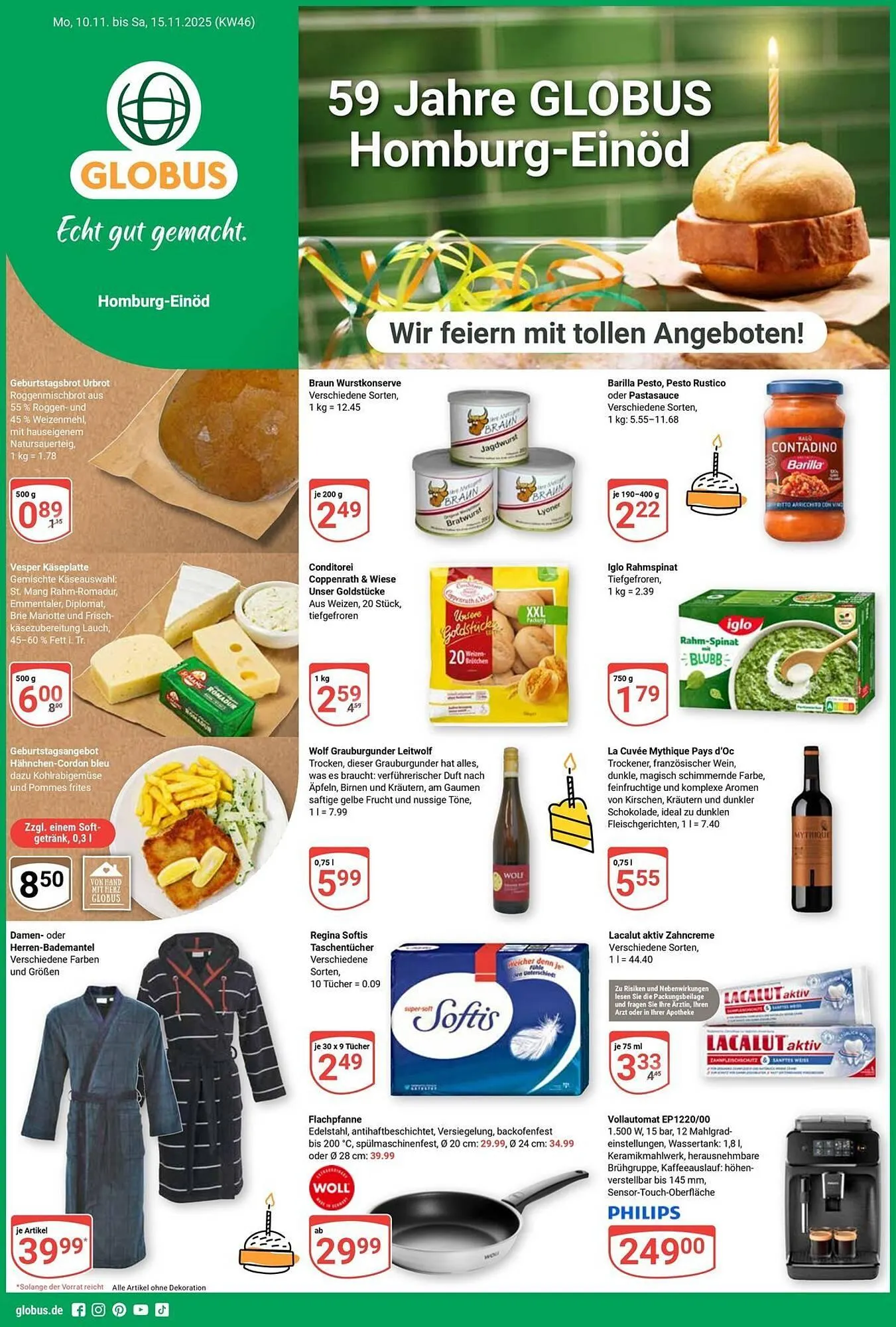 Globus Prospekt von 10. November bis 15. November 2025 - Prospekt seite 1