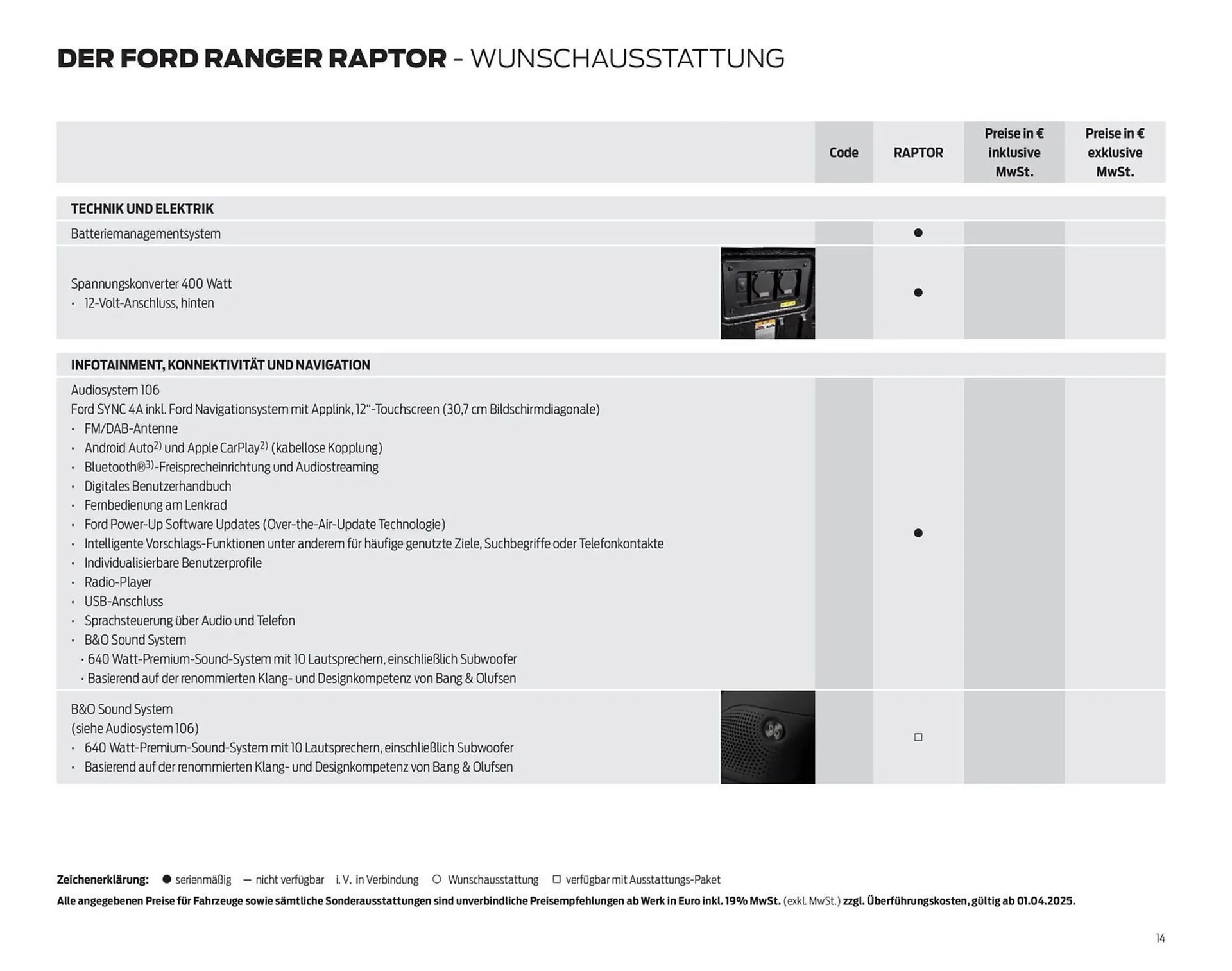 Ford Prospekt von 25. März bis 8. April 2026 - Prospekt seite 14