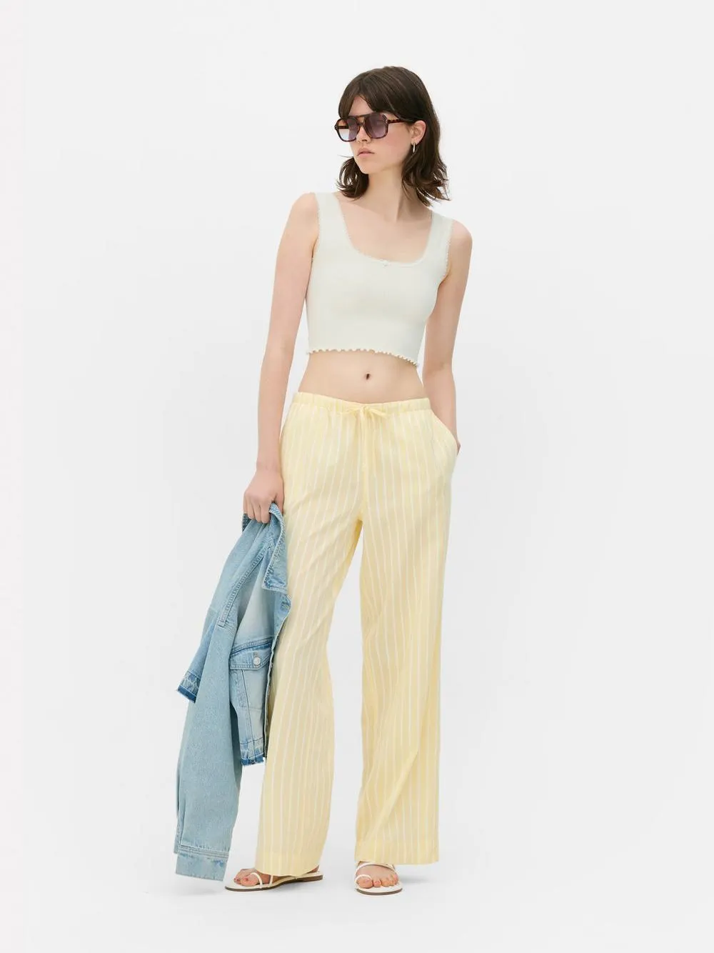 Trägertop mit gekräuseltem Saum