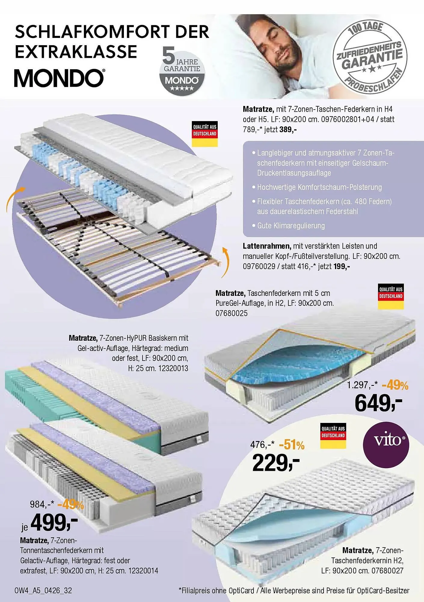 Opti Wohnwelt Prospekt von 1. April bis 18. April 2026 - Prospekt seite 32
