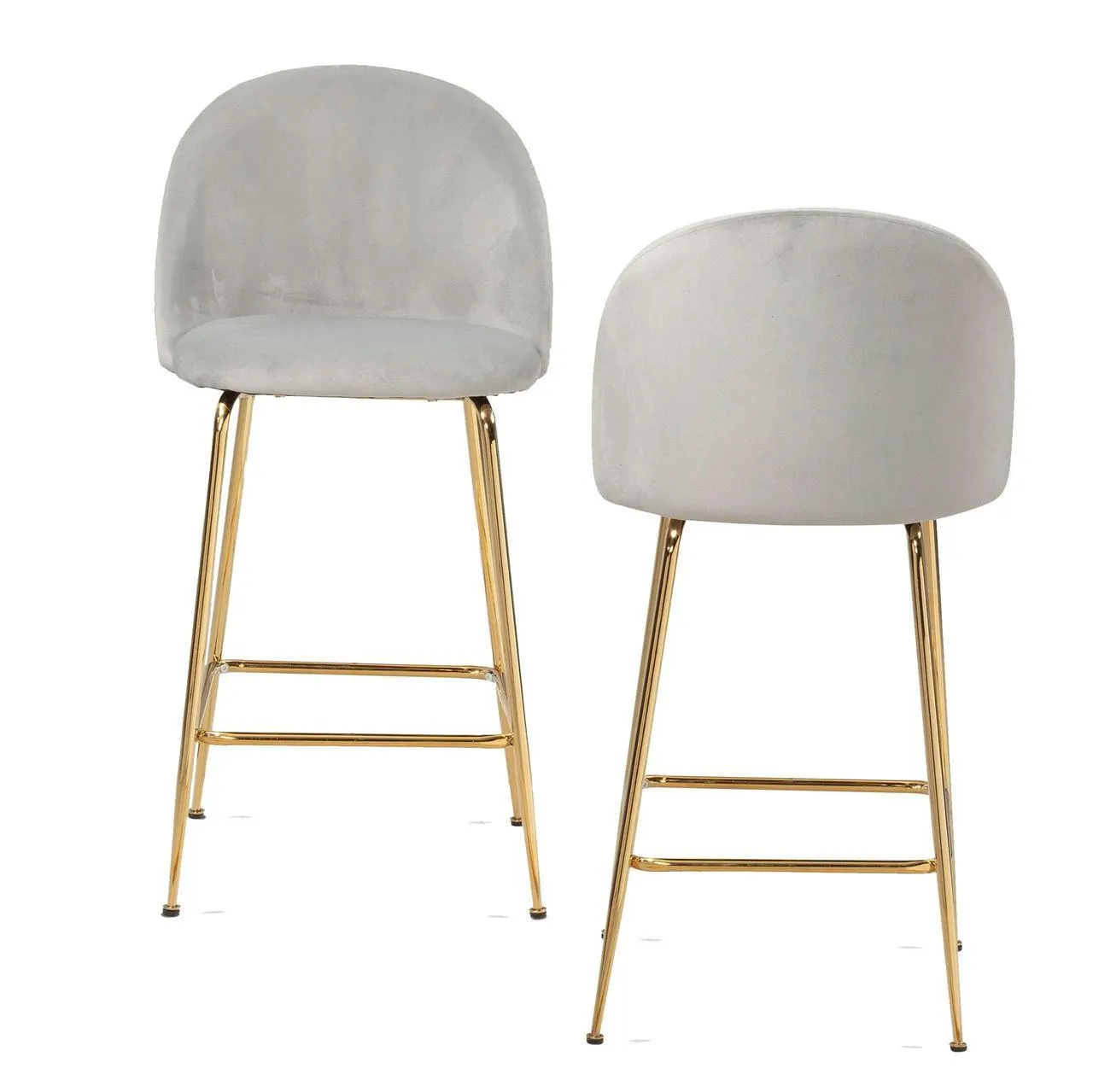 Barhocker 2er Set Samt