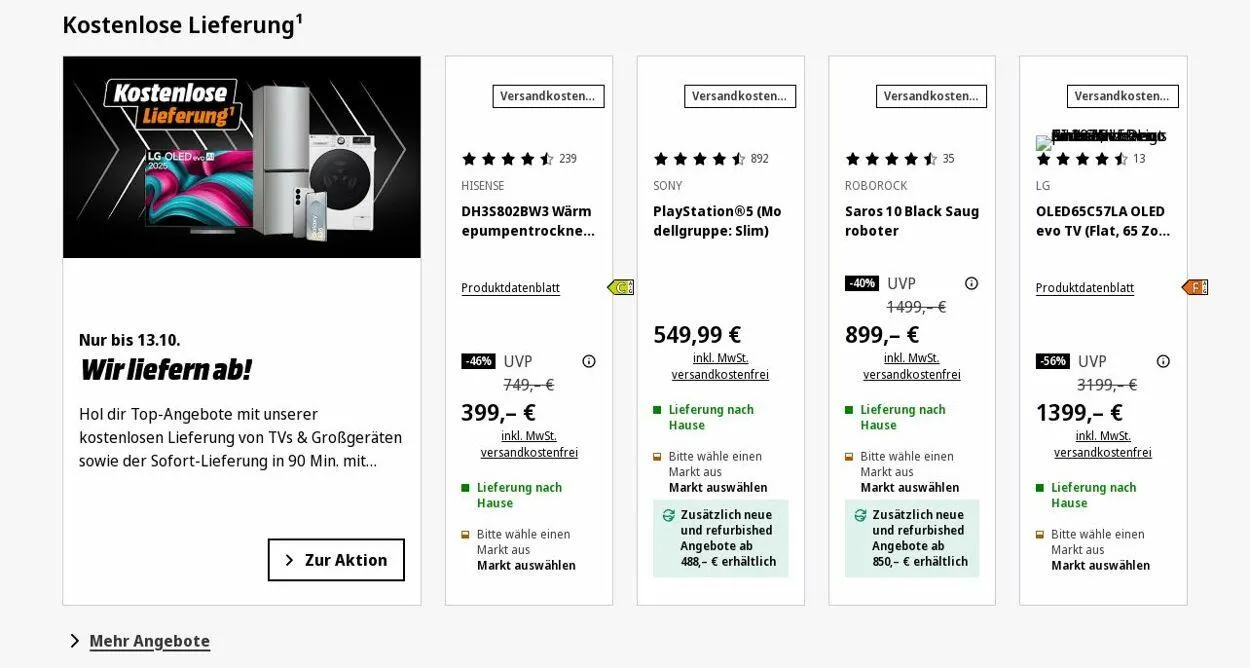 Saturn Aktueller Prospekt von 6. Oktober bis 15. Oktober 2025 - Prospekt seite 1