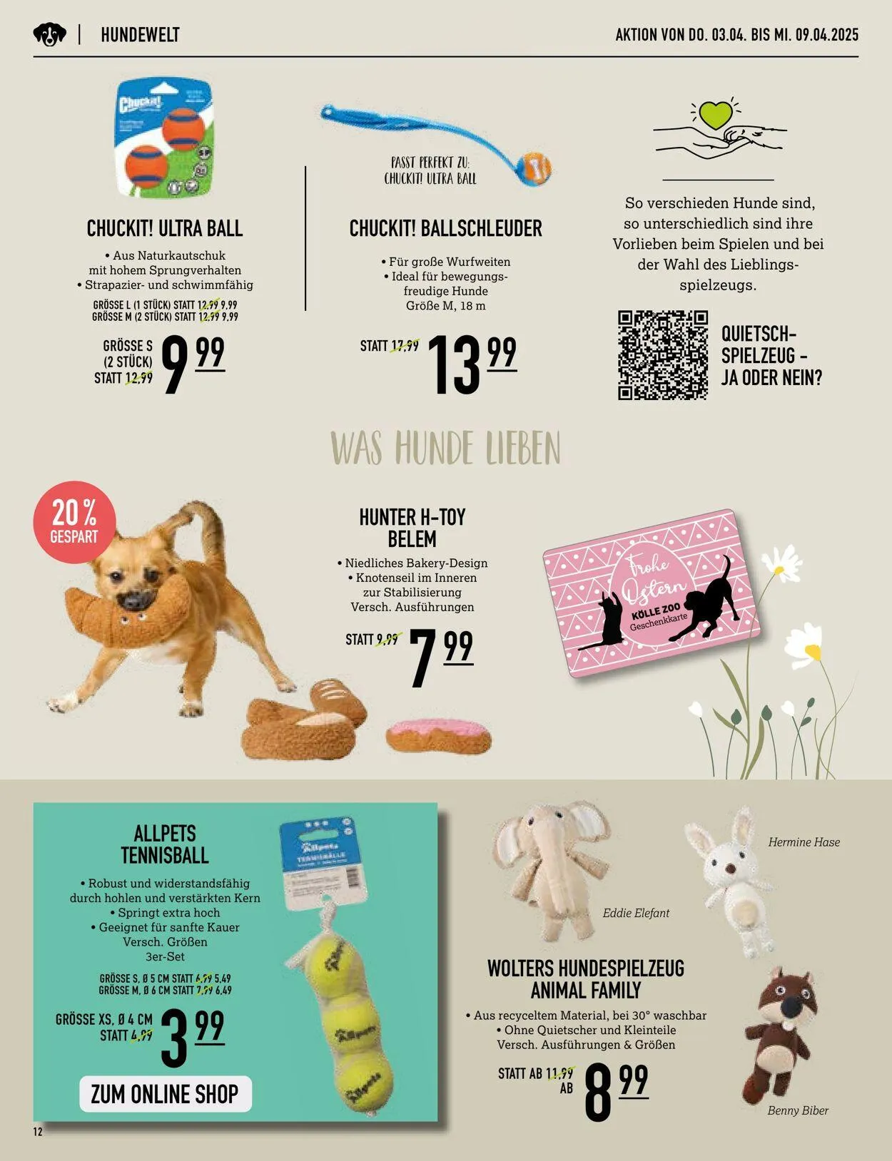 Kölle Zoo Aktueller Prospekt von 2. April bis 16. April 2025 - Prospekt seite 12