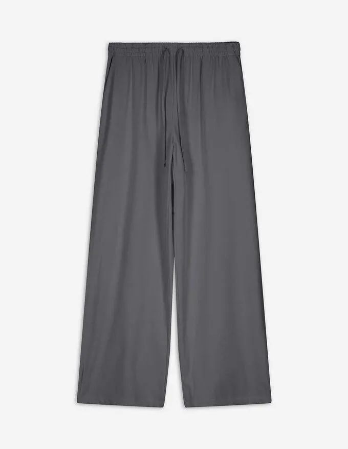 Joggingové kalhoty - Jednobarevné - tmave seda