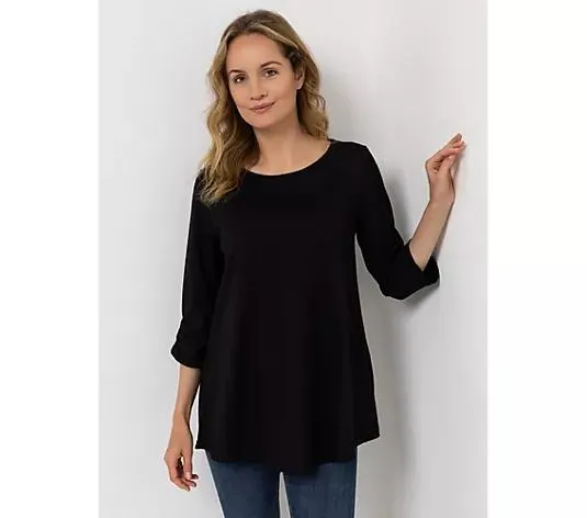 Green Cotton by Peter Hahn Longshirt, 3/4 Arm Style Filippa Rundhalsausschnitt