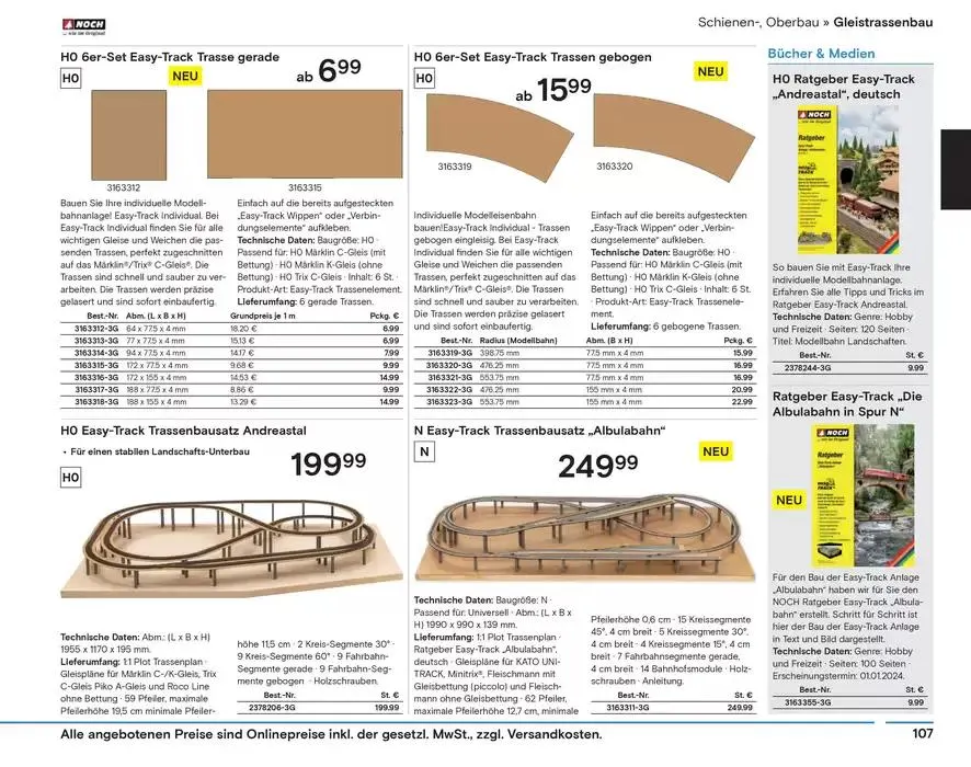 Modellbahn Katalog von 29. Oktober bis 31. Dezember 2025 - Prospekt seite 109
