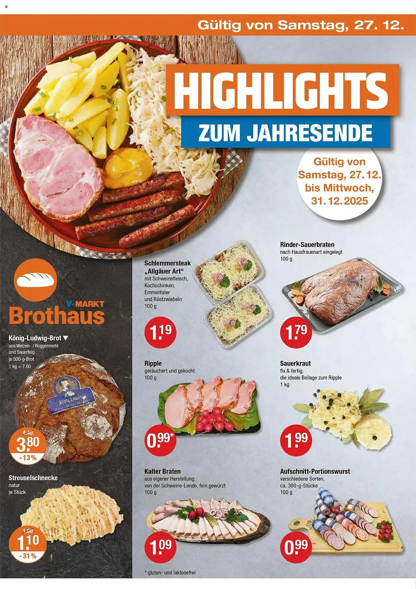 V Markt Prospekt von 27. Dezember bis 31. Dezember 2025 - Prospekt seite 22