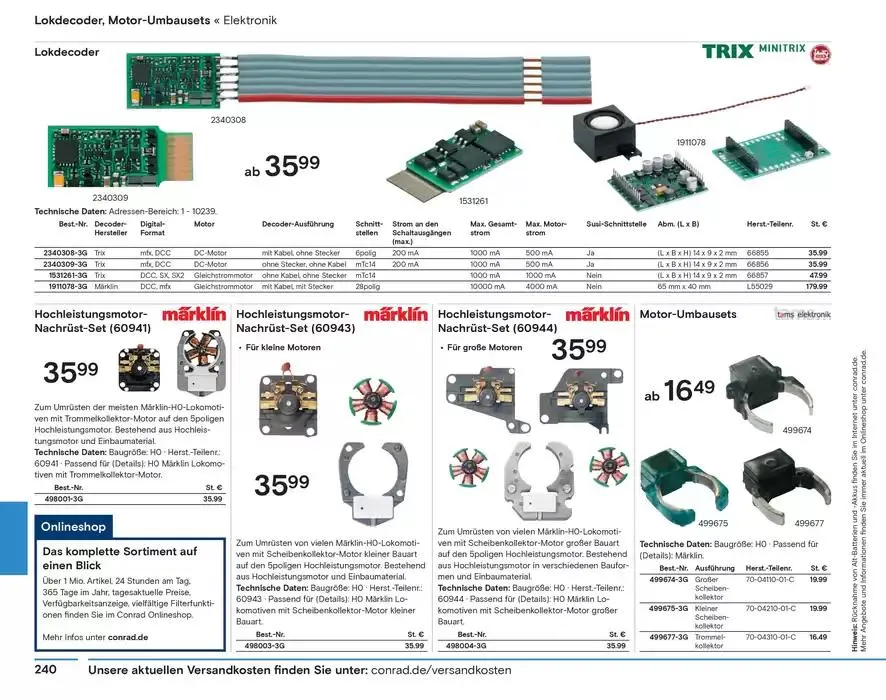 Modellbahn Katalog von 29. Oktober bis 31. Dezember 2025 - Prospekt seite 242