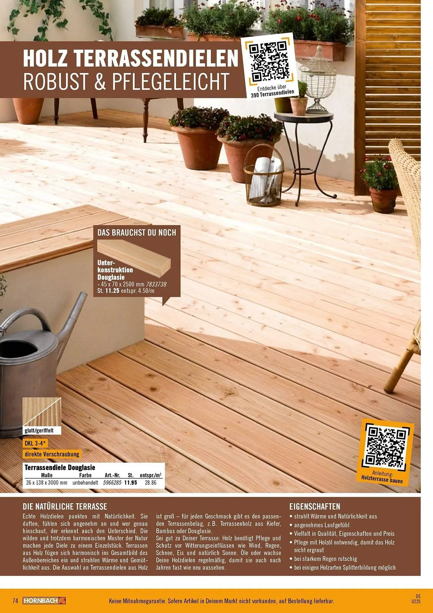 Hornbach Prospekt von 9. April bis 15. April 2025 - Prospekt seite 74