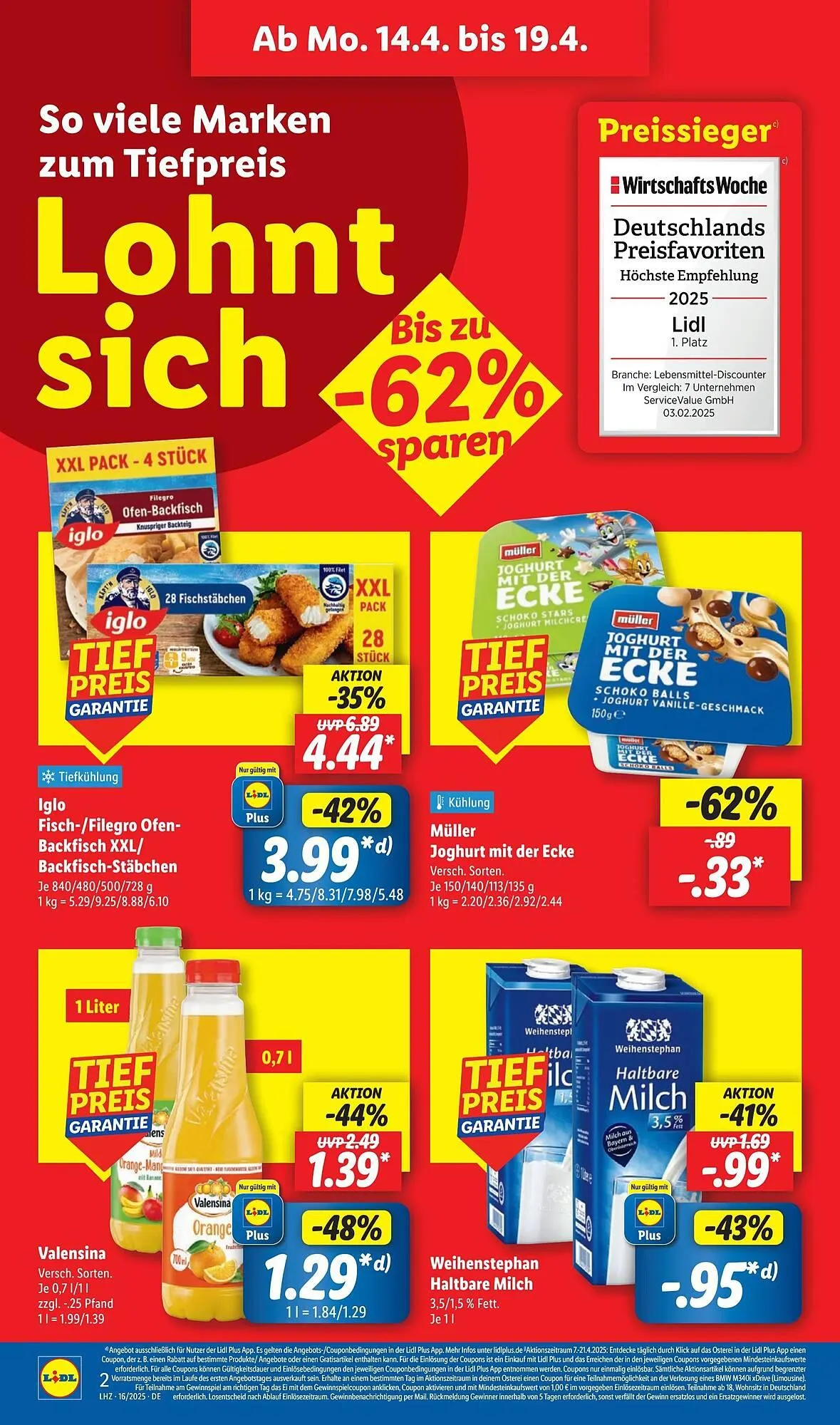Lidl Prospekt von 14. April bis 20. April 2025 - Prospekt seite 2
