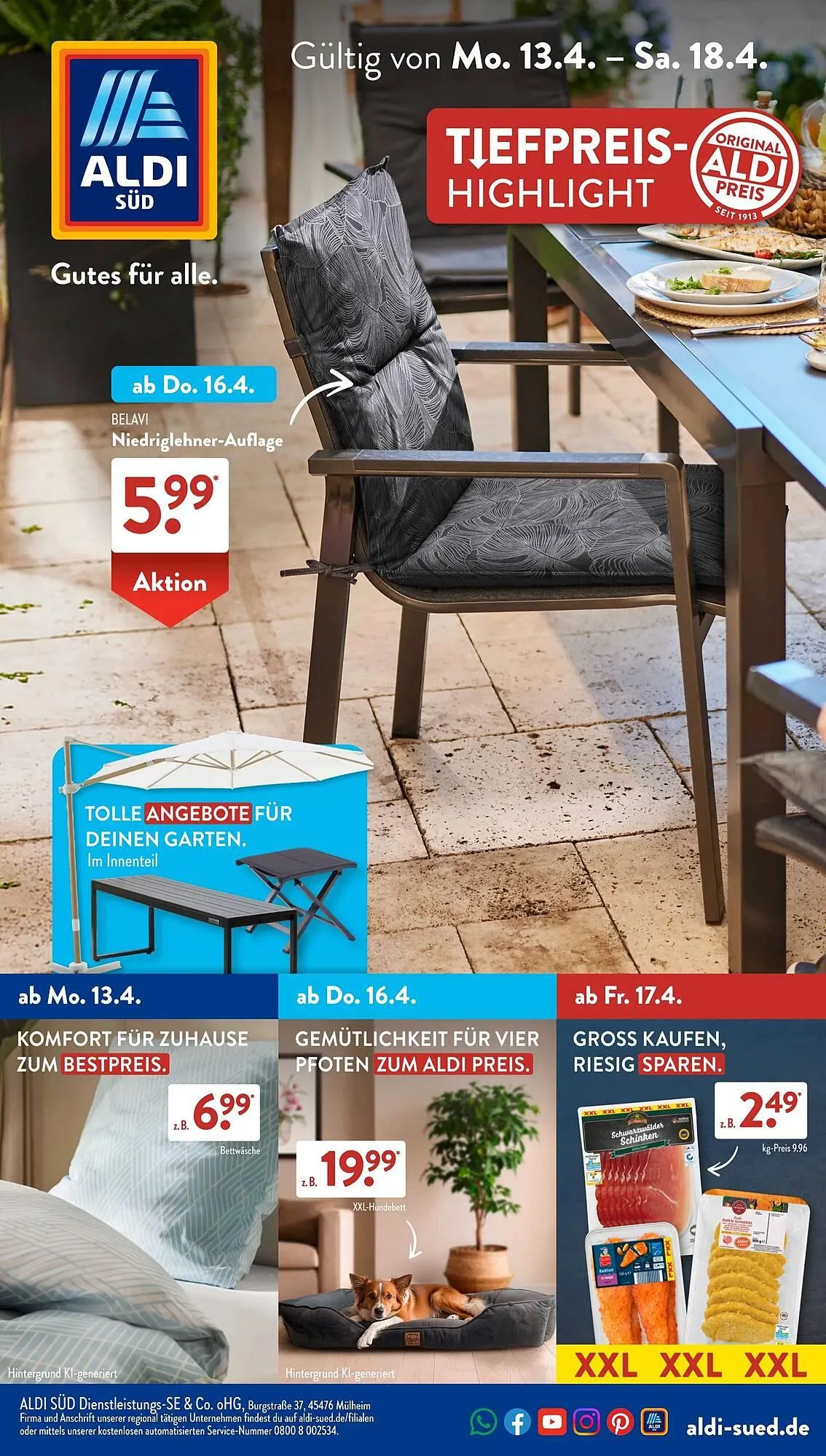 Aldi Süd Prospekt von 13. April bis 19. April 2026 - Prospekt seite 1