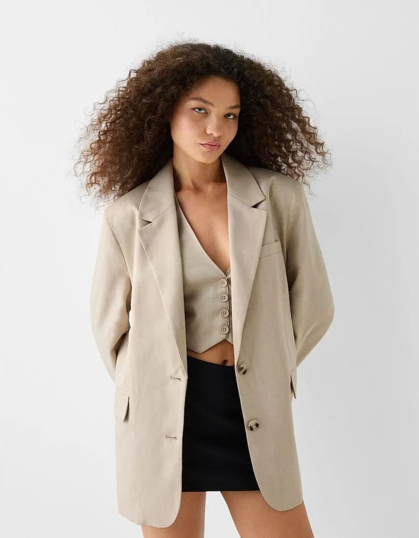Relaxed-fit masculine blazer