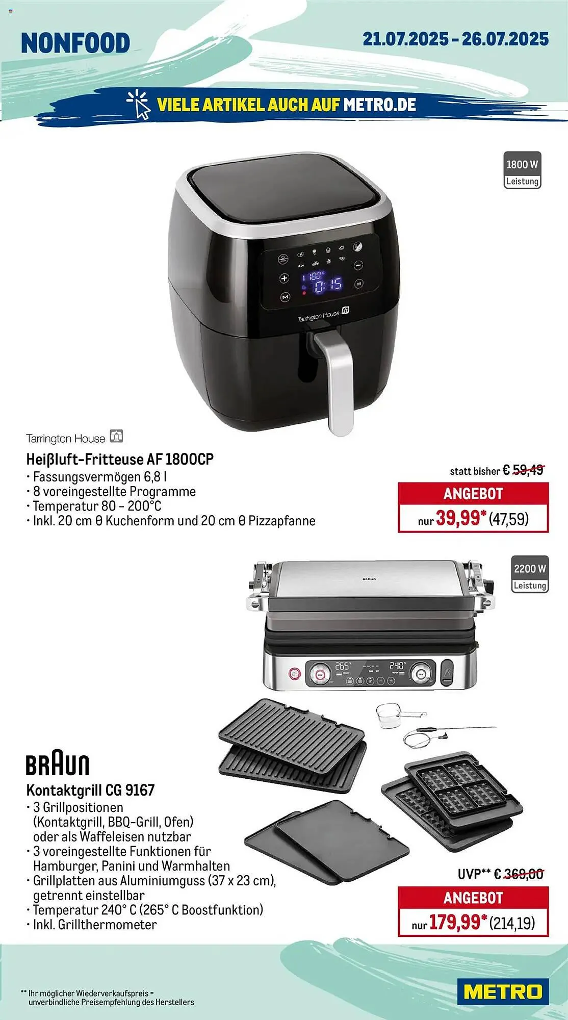 METRO Prospekt von 21. Juli bis 26. Juli 2025 - Prospekt seite 21