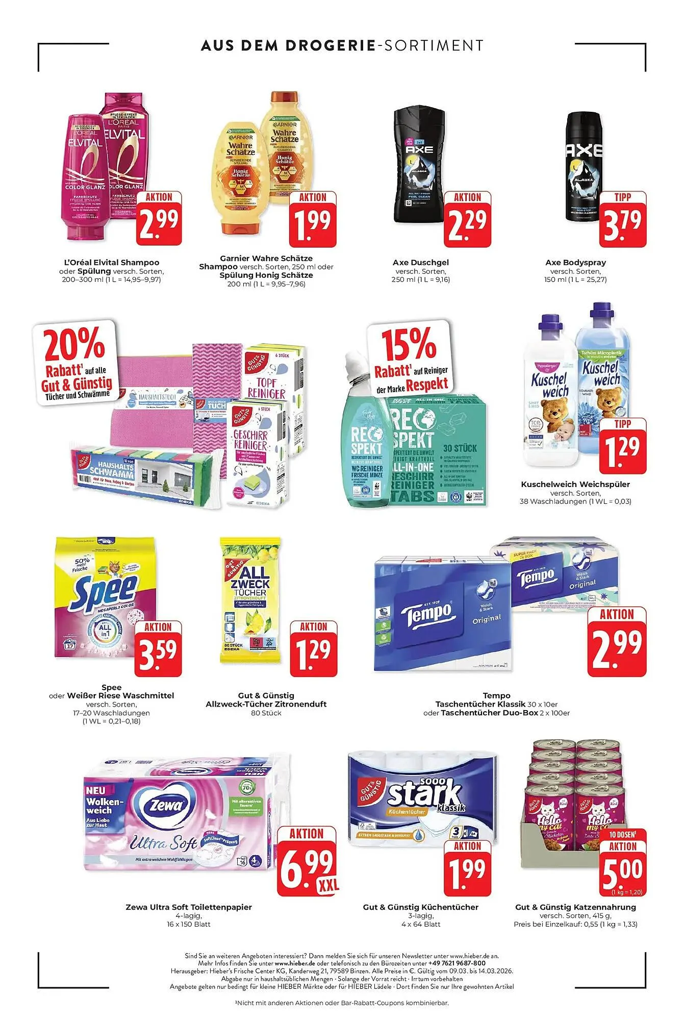 Hieber's Frische Center Prospekt von 8. März bis 14. März 2026 - Prospekt seite 16