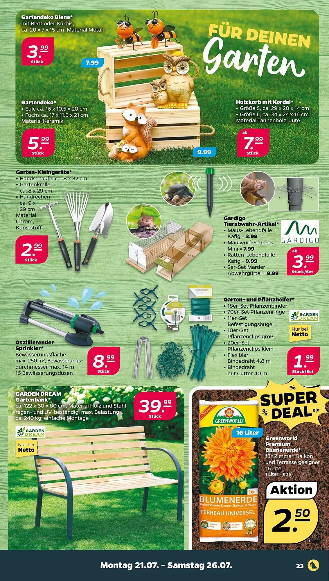 NETTO Prospekt von 21. Juli bis 26. Juli 2025 - Prospekt seite 23