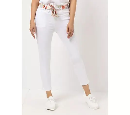 STRANDFEIN 7/8 Hose elastisches Material Seitenschlitze schmales Bein