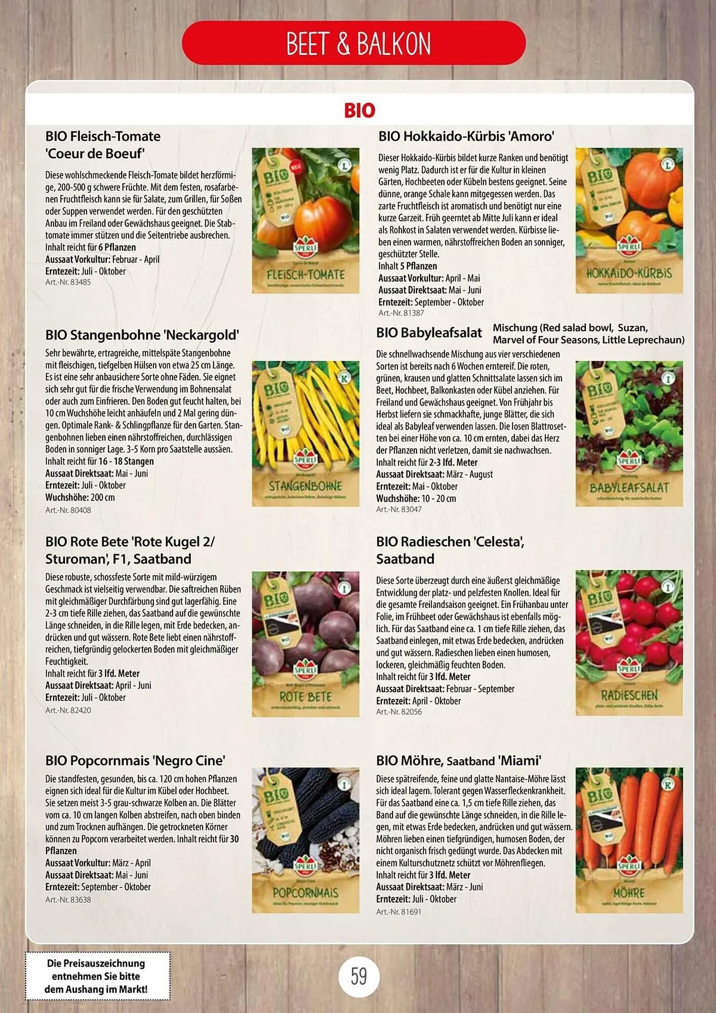 Kiebitzmarkt Prospekt von 16. April bis 31. August 2025 - Prospekt seite 59