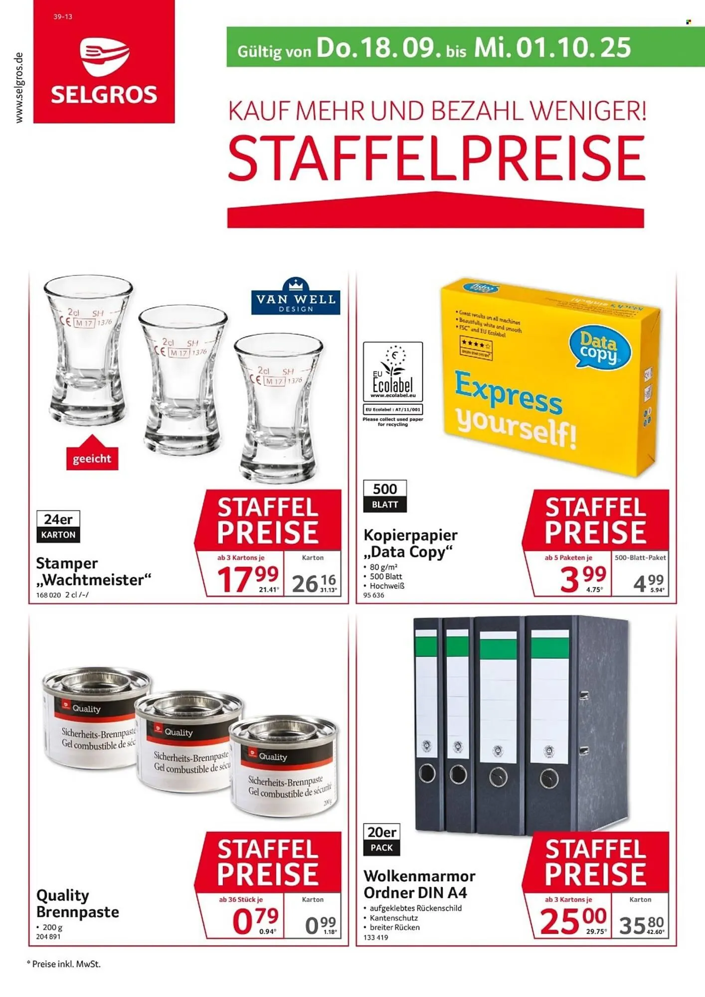 Selgros Prospekt von 18. September bis 1. Oktober 2025 - Prospekt seite 1