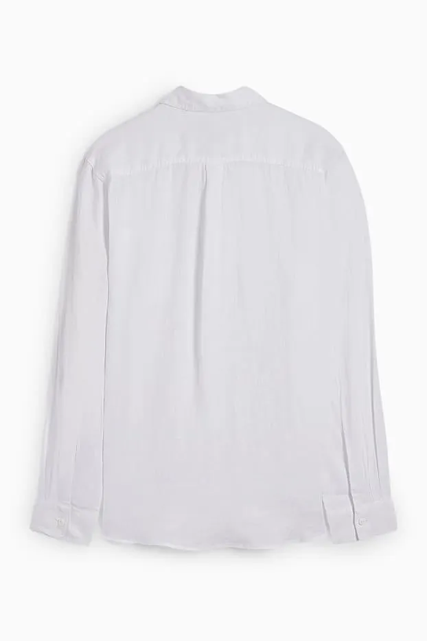 Linen shirt - regular fit - kent collar