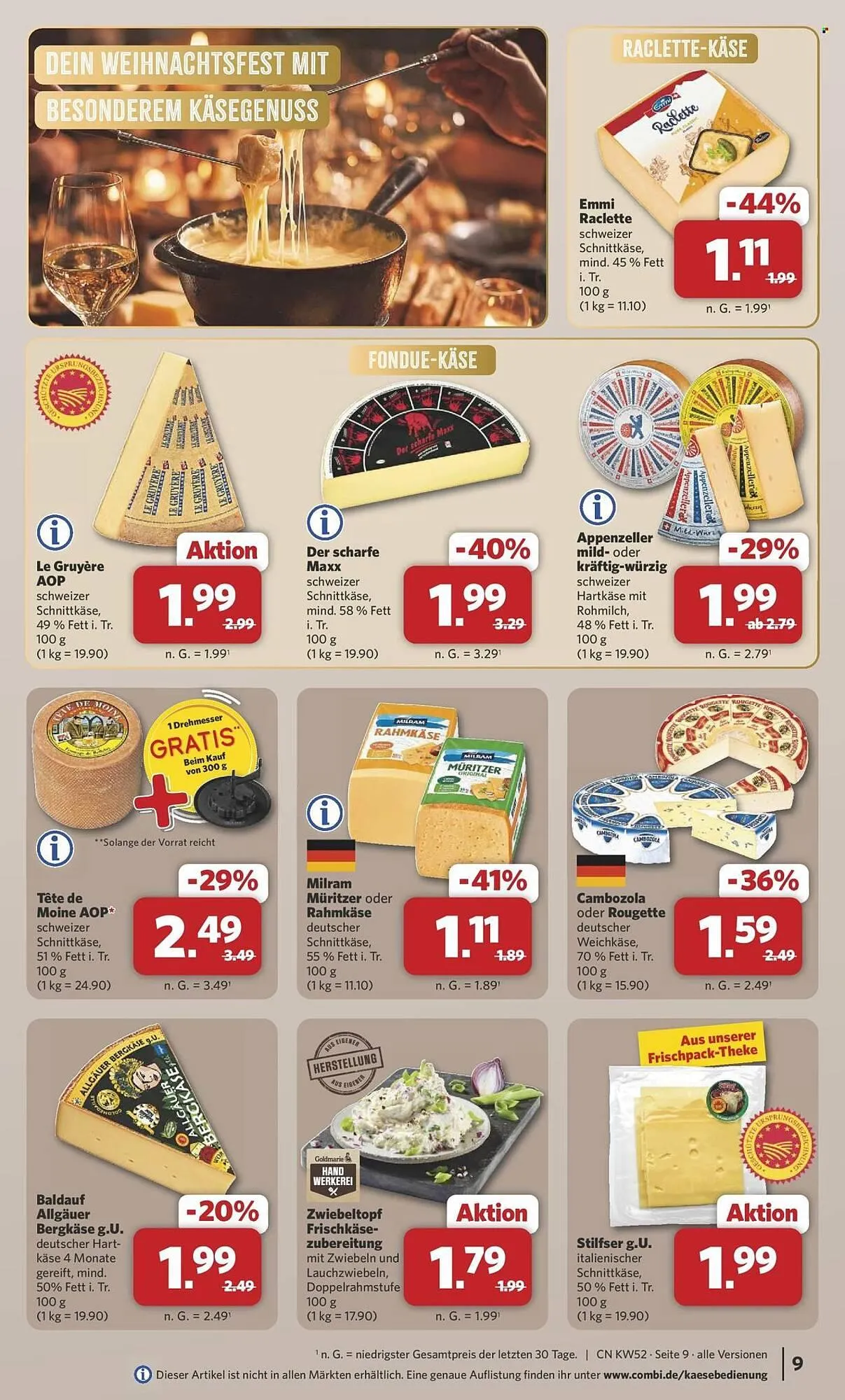Combi Prospekt von 22. Dezember bis 27. Dezember 2025 - Prospekt seite 9