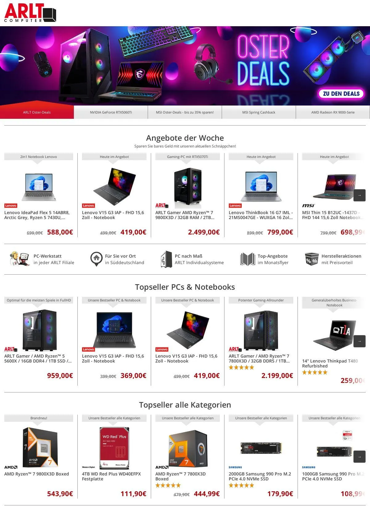 ARLT Computer Aktueller Prospekt von 28. April bis 4. Mai 2025 - Prospekt seite 1