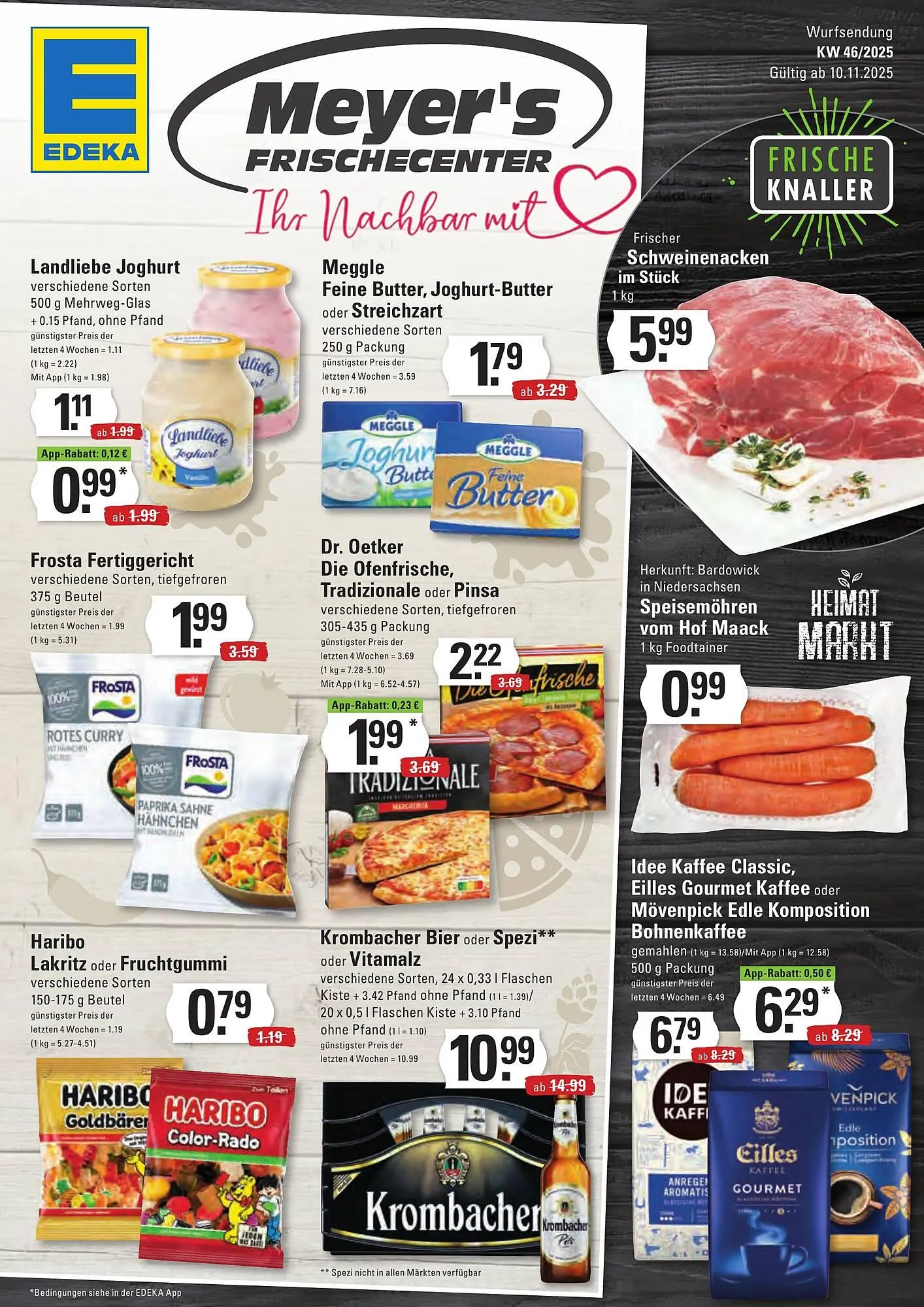 Meyer's Frischemarkt Prospekt von 10. November bis 15. November 2025 - Prospekt seite 1