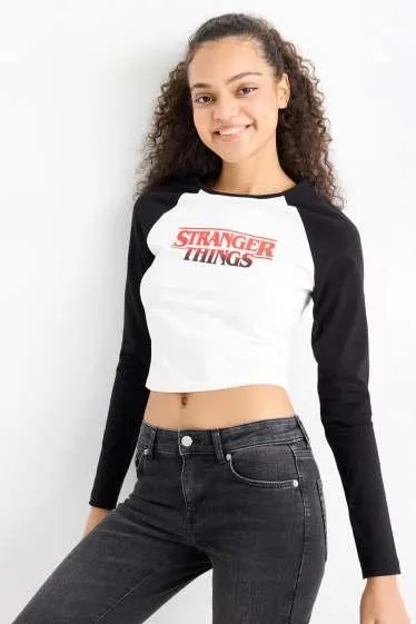 Cropped long sleeve top - regular fit - Stranger Things