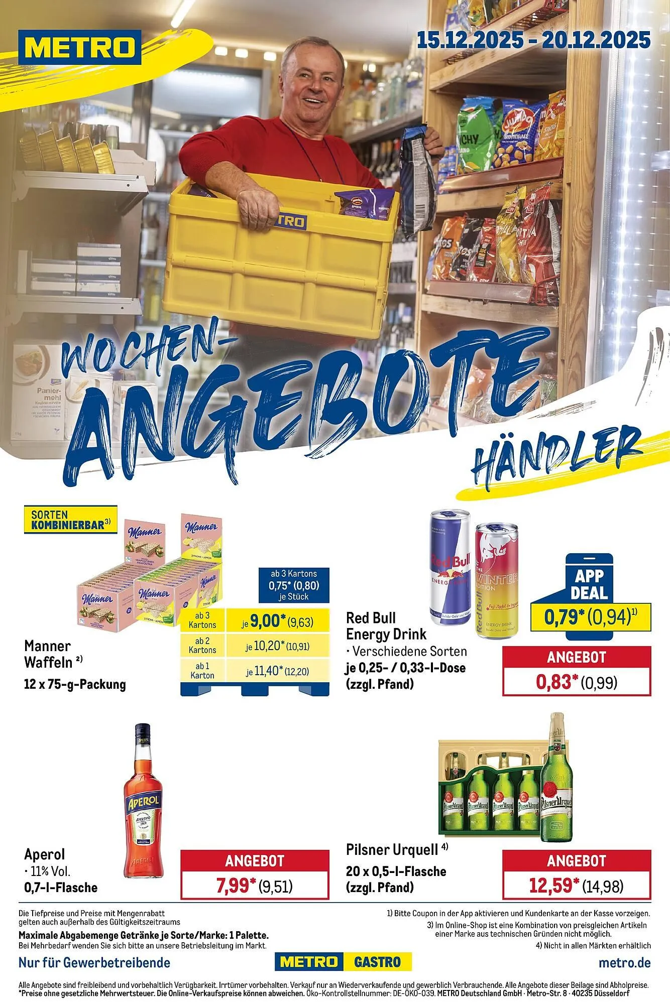 METRO Prospekt von 15. Dezember bis 20. Dezember 2025 - Prospekt seite 1