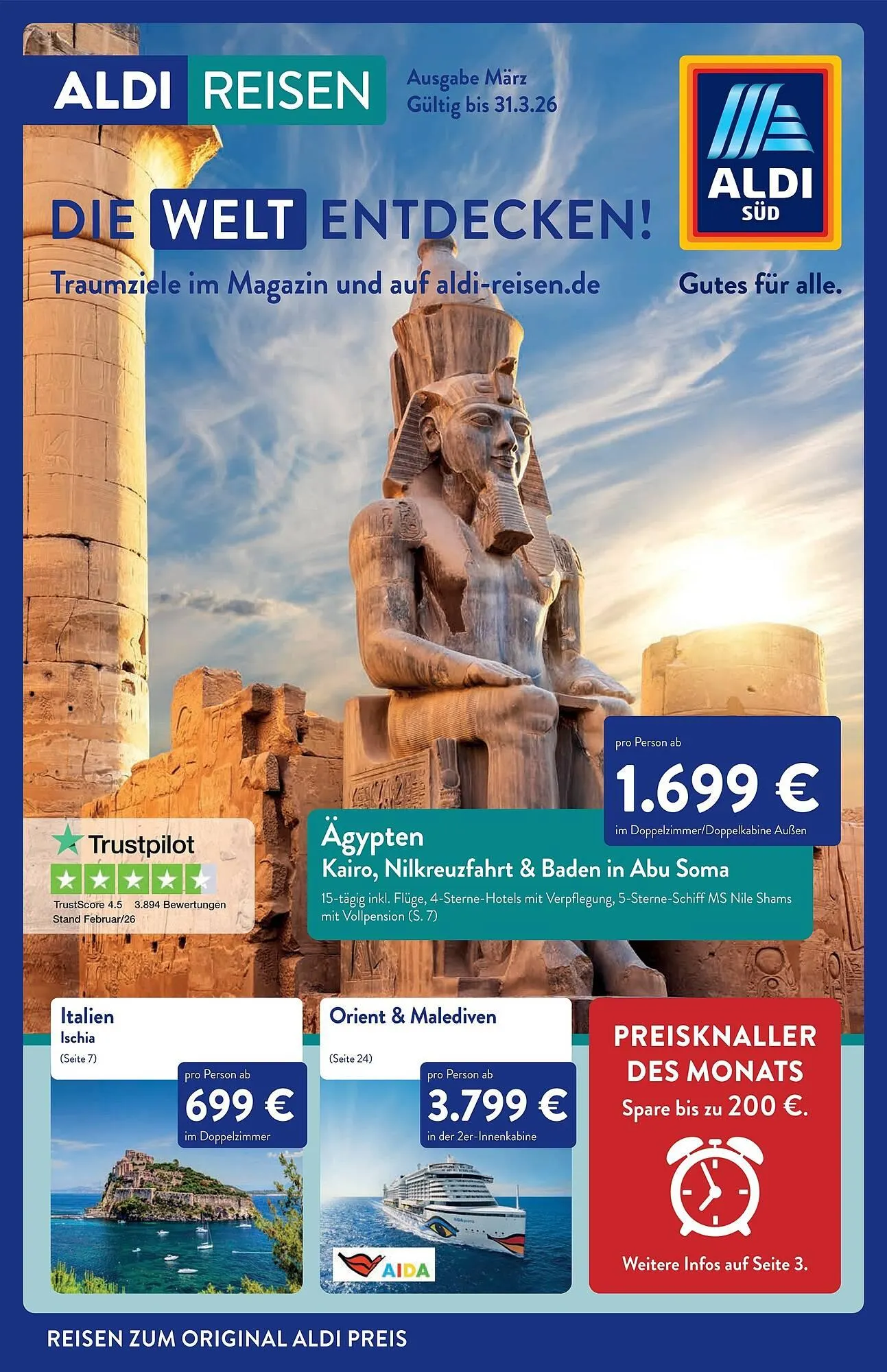 Aldi Süd Prospekt von 1. März bis 31. März 2026 - Prospekt seite 1