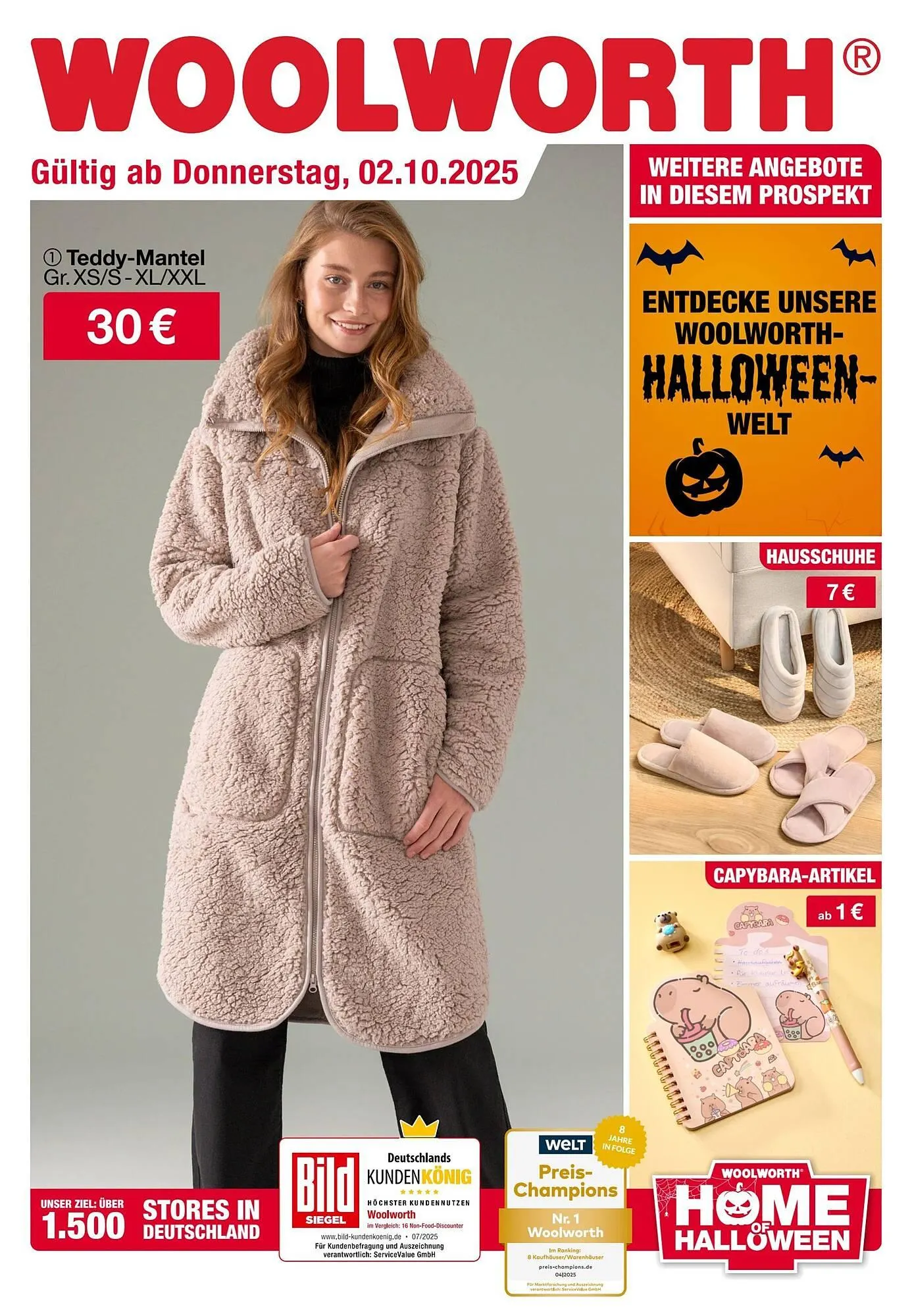 Woolworth Prospekt von 2. Oktober bis 14. Oktober 2025 - Prospekt seite 1