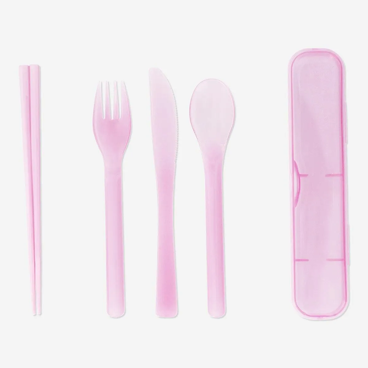 Pink cutlery set