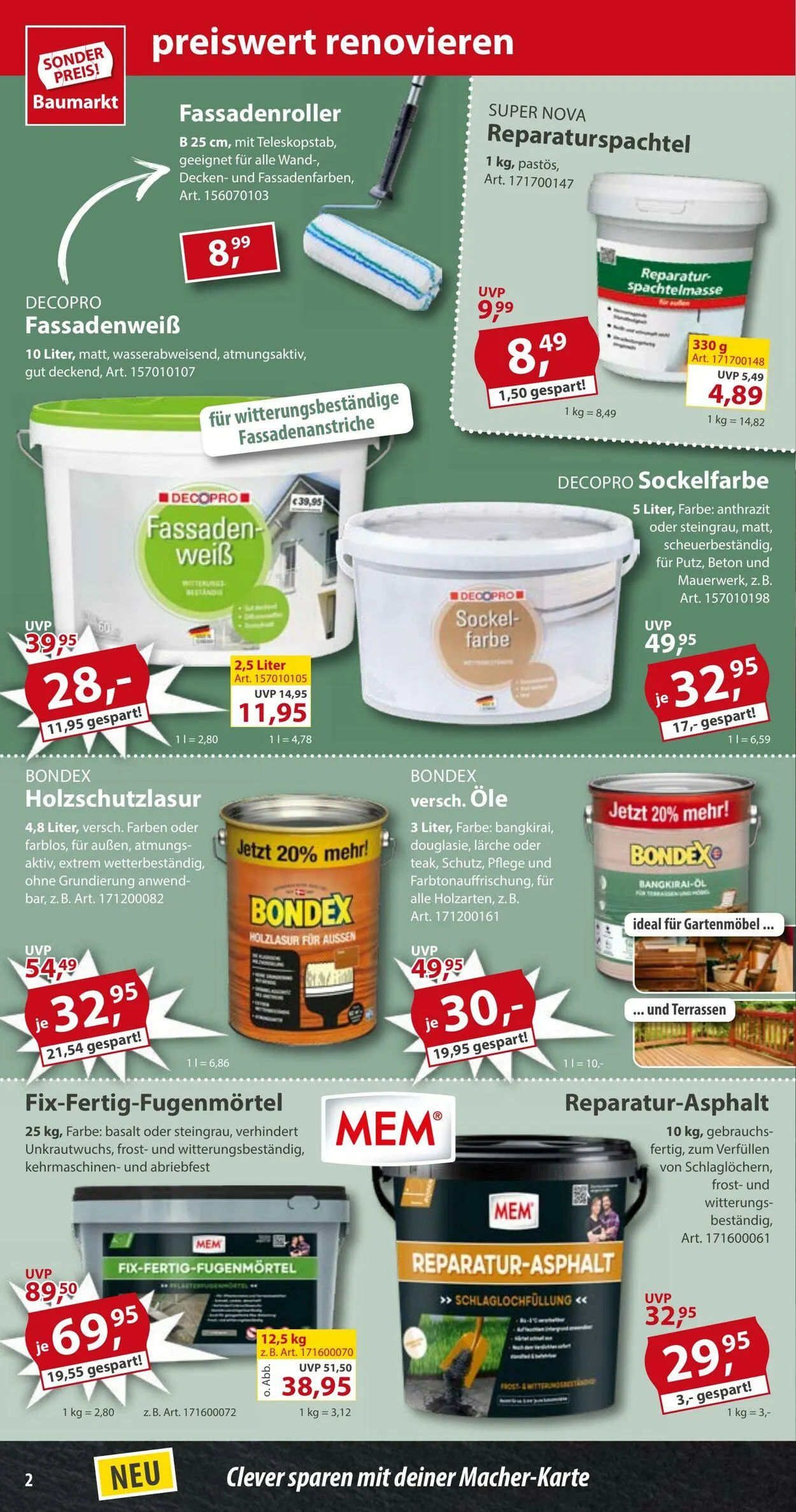 Sonderpreis Baumarkt Aktueller Prospekt von 5. Juli bis 19. Juli 2025 - Prospekt seite 2