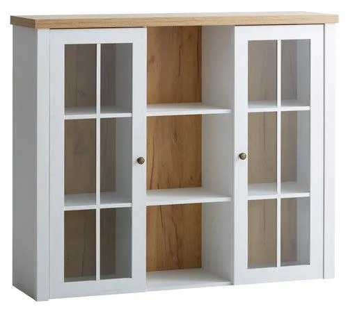 Aufsatz MARKSKEL 2 Türen weiß/eichefarben